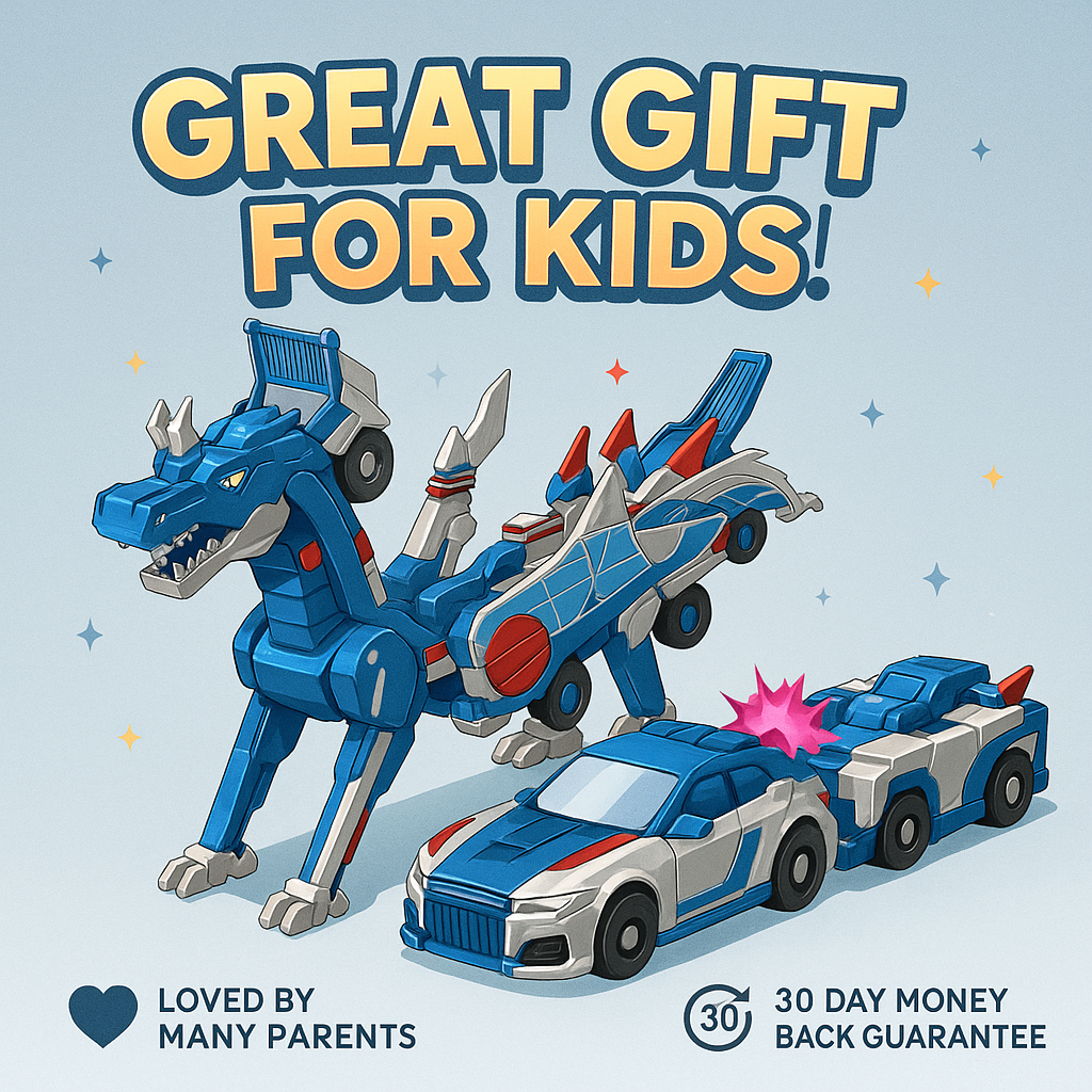 2-in-1 Dragon Transformer Toy