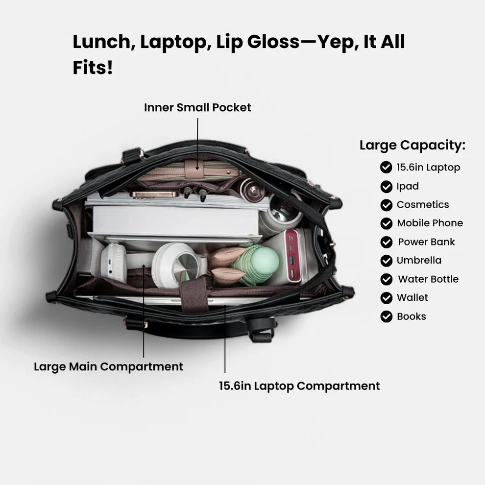 Lunvera™ – 3-in-1 Tote & Lunch Bag,